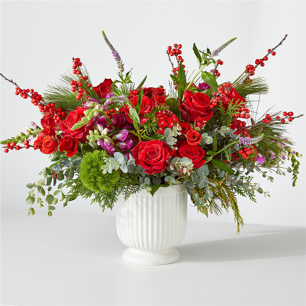 Big Red Bow Bouquet – Unique Flowers And Wedding, Miami FL