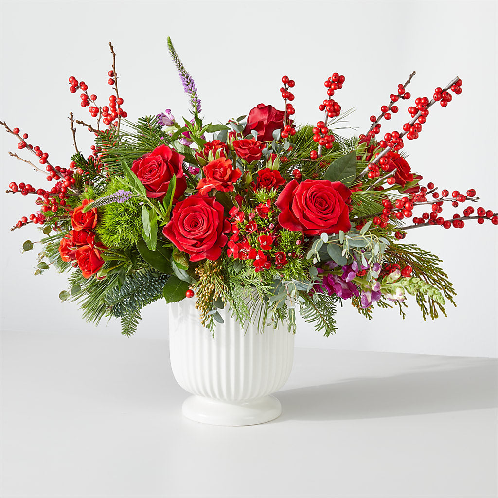Big Red Bow Bouquet – Unique Flowers And Wedding, Miami FL