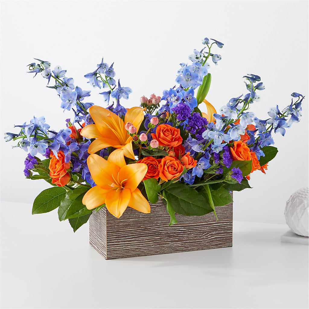 Radiant Citrus Box Bouquet – Unique Flowers And Wedding, Miami FL