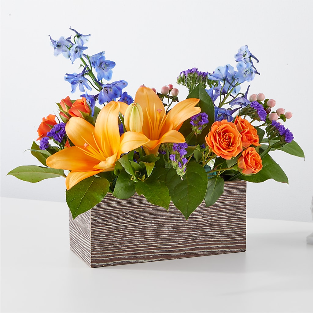 Radiant Citrus Box Bouquet – Unique Flowers And Wedding, Miami FL