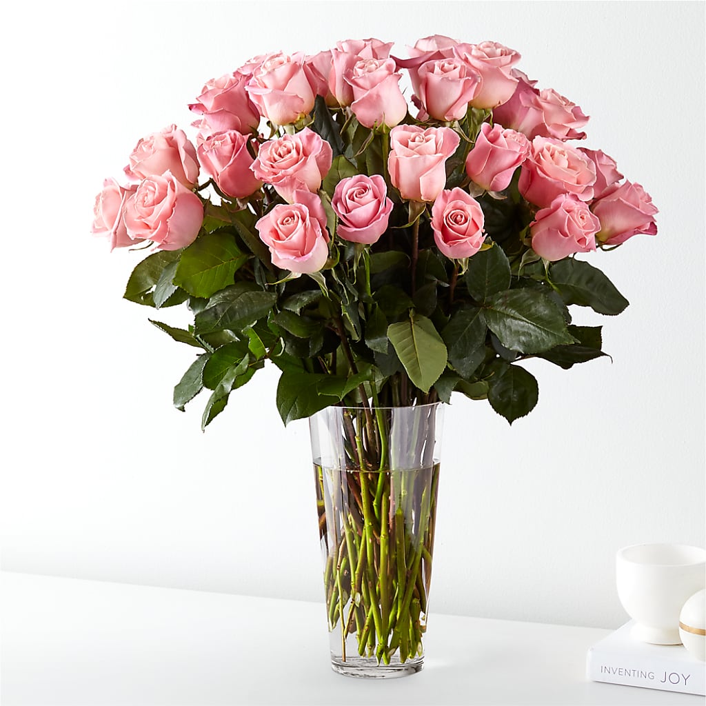 Long Stem Pink Rose Bouquet – Unique Flowers And Wedding, Miami FL