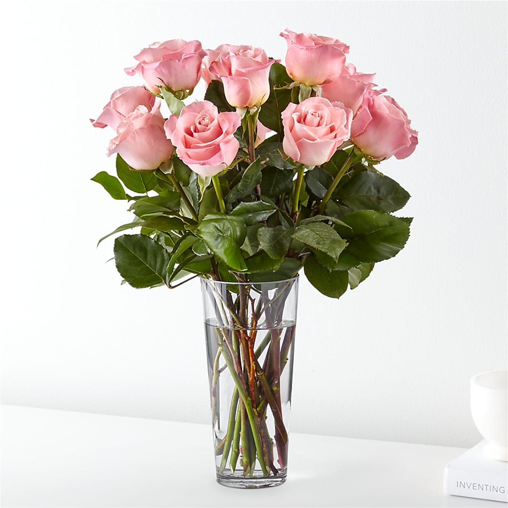 Long Stem Pink Rose Bouquet – Unique Flowers And Wedding, Miami FL