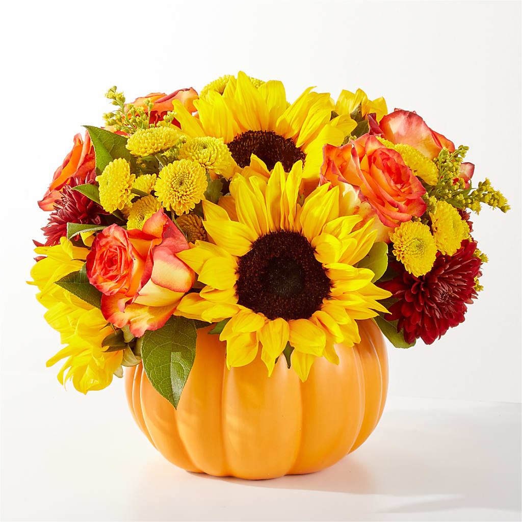 Golden Gourd Pumpkin Bouquet – Unique Flowers And Wedding, Miami FL