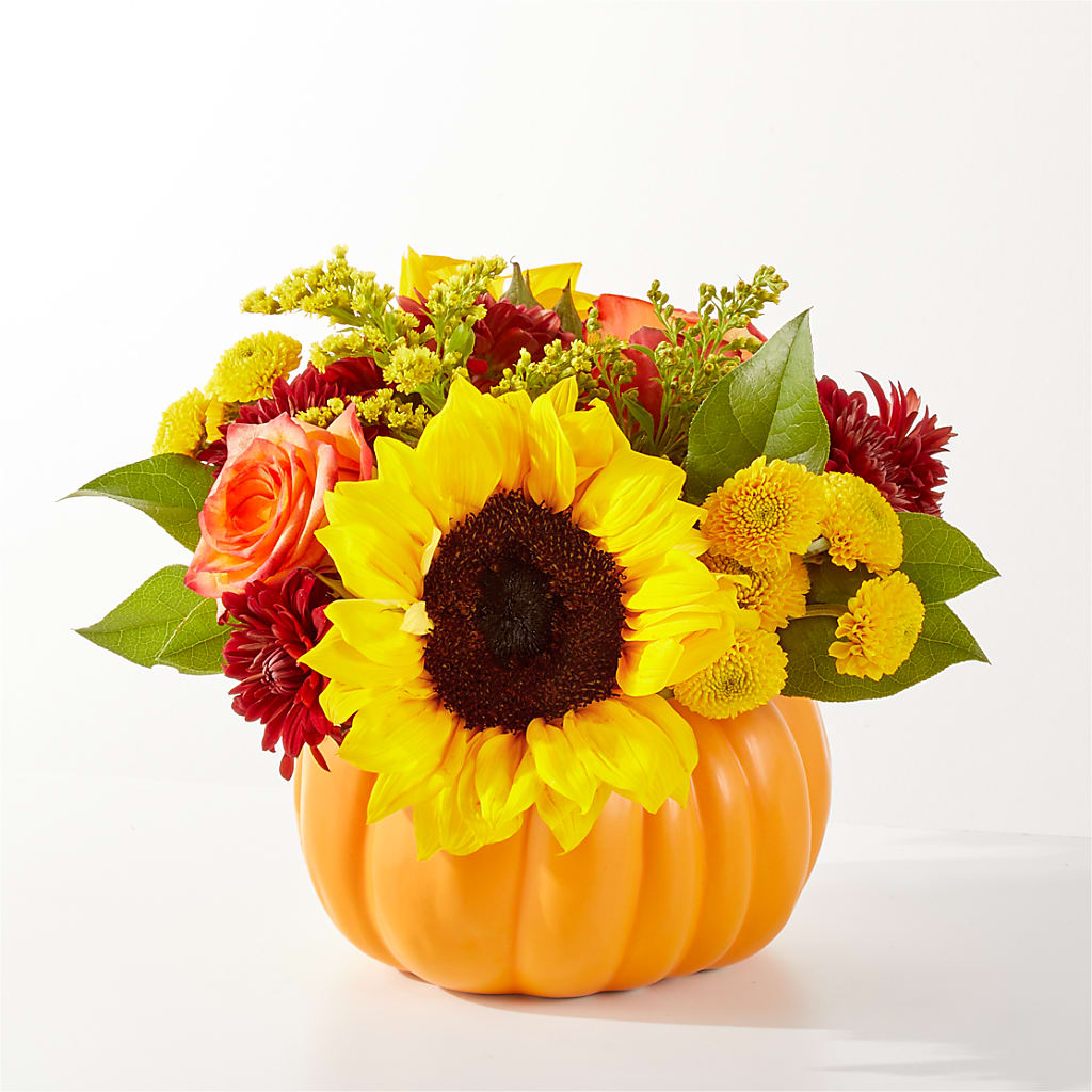 Golden Gourd Pumpkin Bouquet – Unique Flowers And Wedding, Miami FL