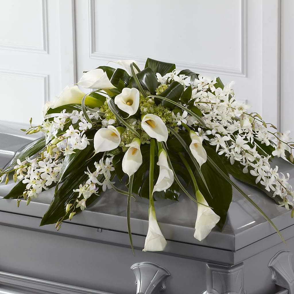 Angel Wings Casket Spray – Unique Flowers And Wedding, Miami FL