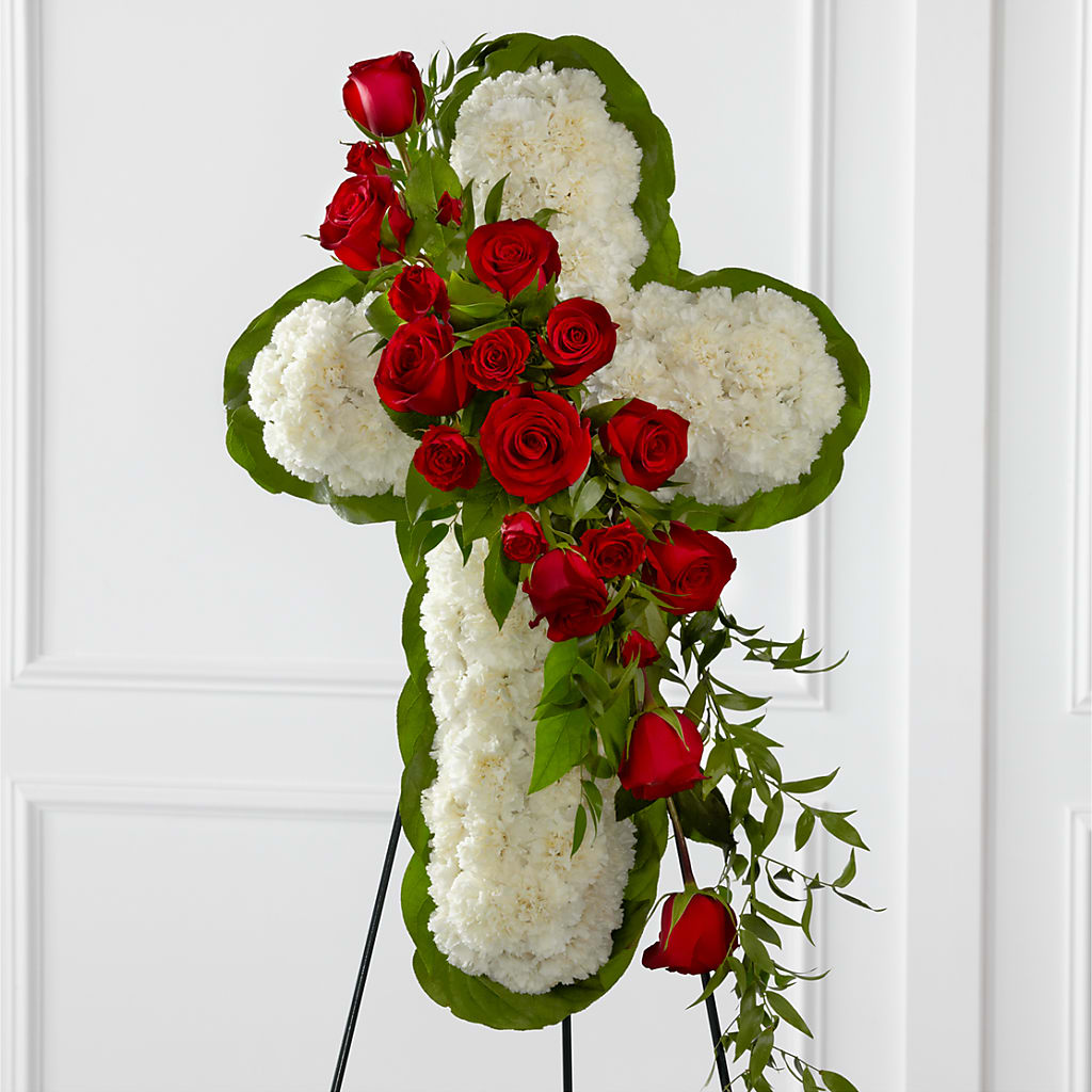 Floral Cross Easel – Unique Flowers And Wedding, Miami FL