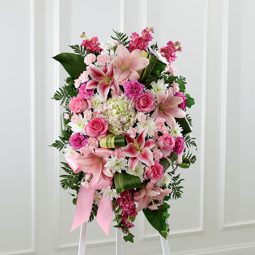 Comforting Standing Spray – Unique Flowers And Wedding, Miami FL