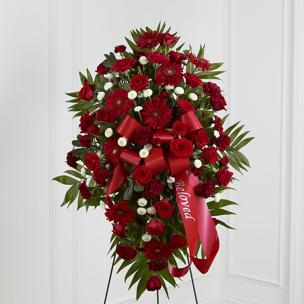 Treasured Memories Standing Spray – Unique Flowers And Wedding, Miami FL