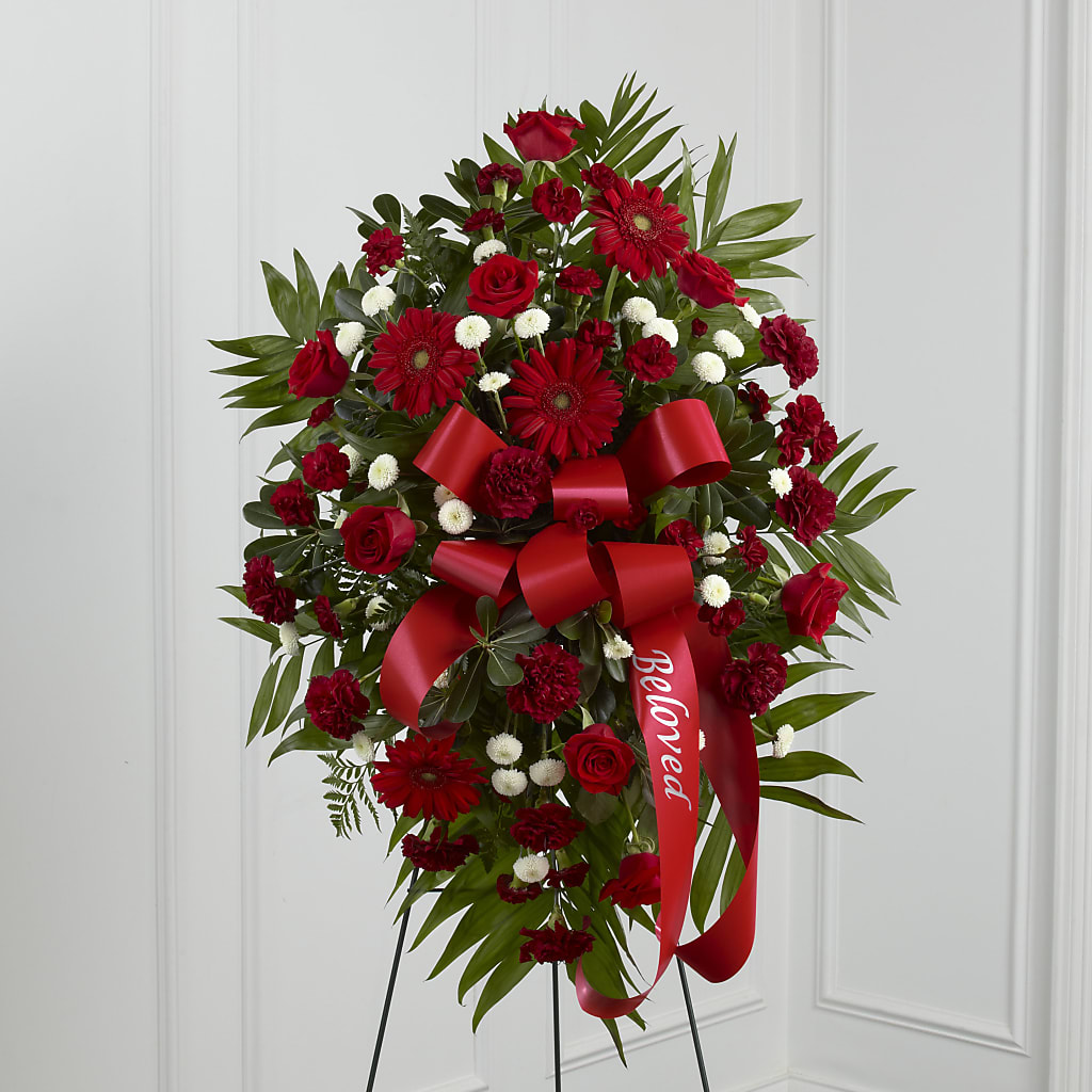 Treasured Memories Standing Spray – Unique Flowers And Wedding, Miami FL