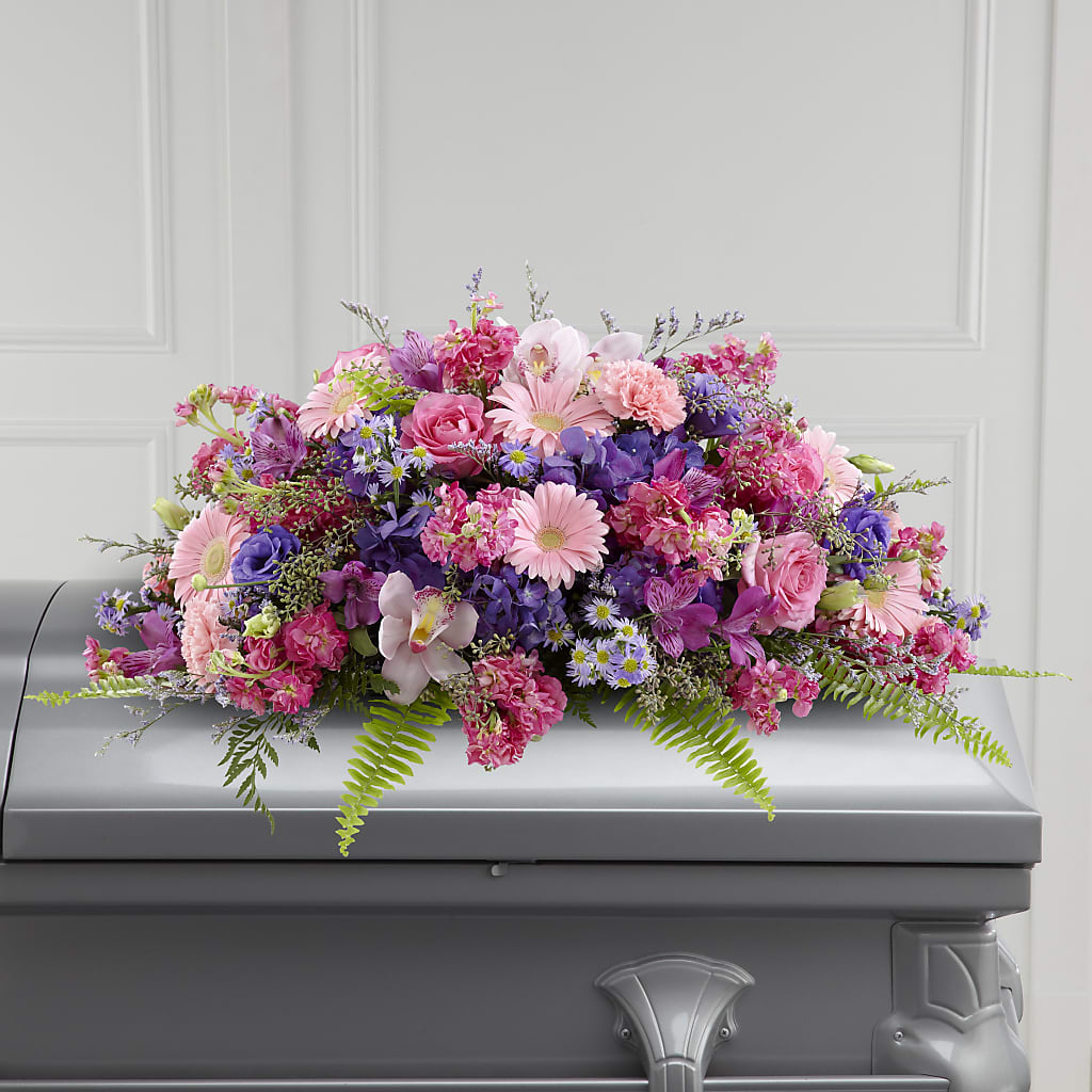Glorious Garden Casket Spray – Unique Flowers And Wedding, Miami FL