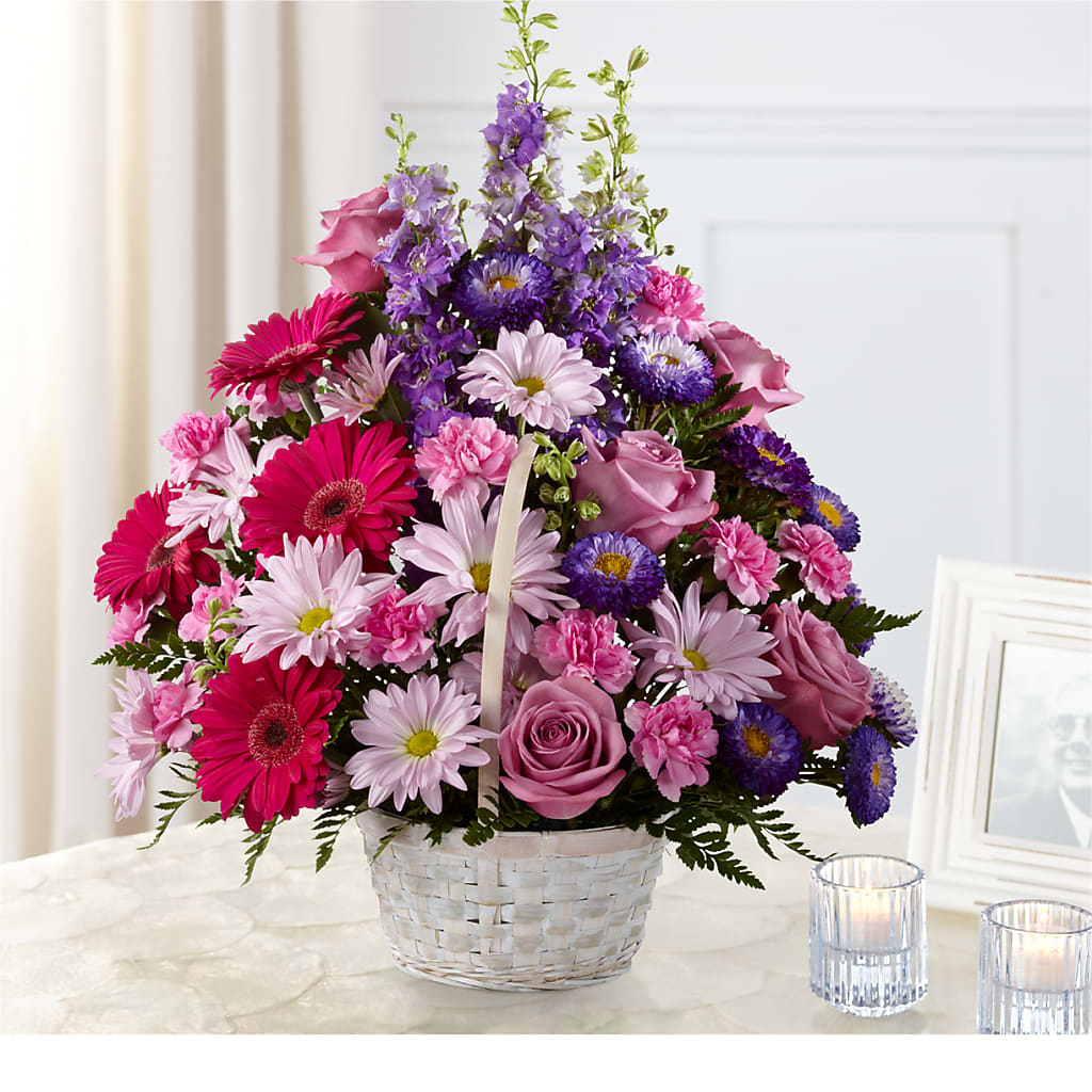 Pastel Peace Basket – Unique Flowers And Wedding, Miami FL
