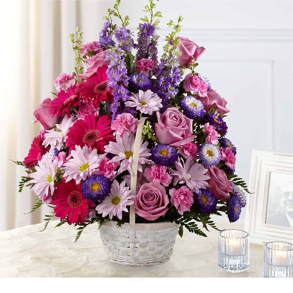 Pastel Peace Basket – Unique Flowers And Wedding, Miami FL