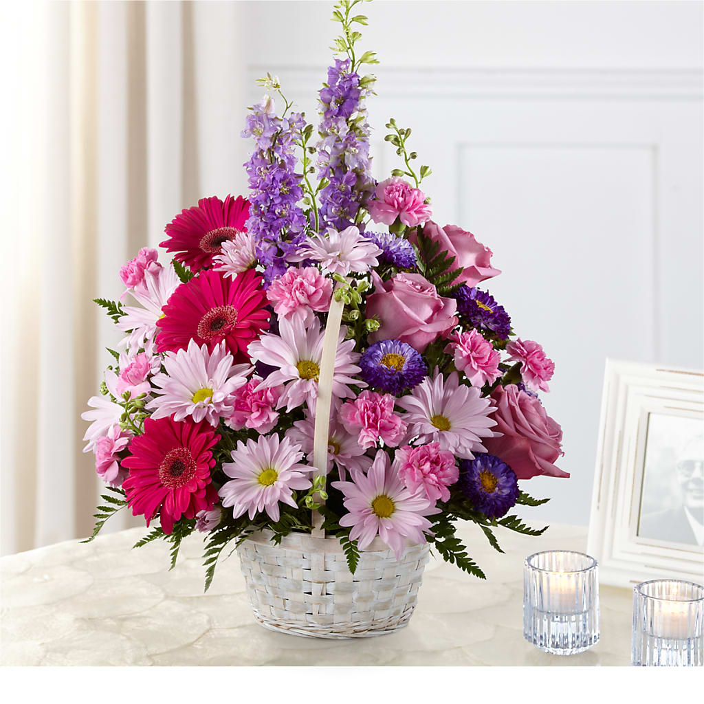 Pastel Peace Basket – Unique Flowers And Wedding, Miami FL