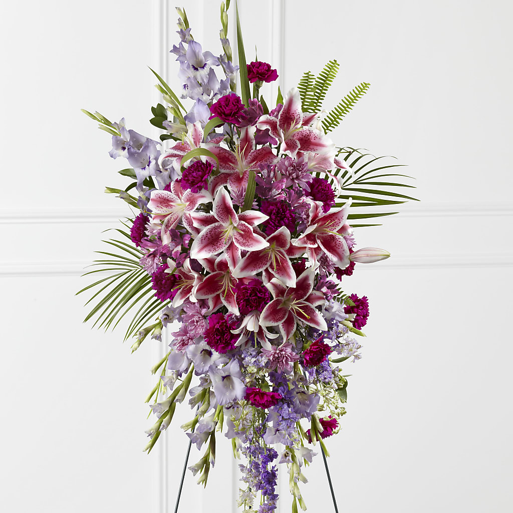 Tender Touch Standing Spray – Unique Flowers And Wedding, Miami FL