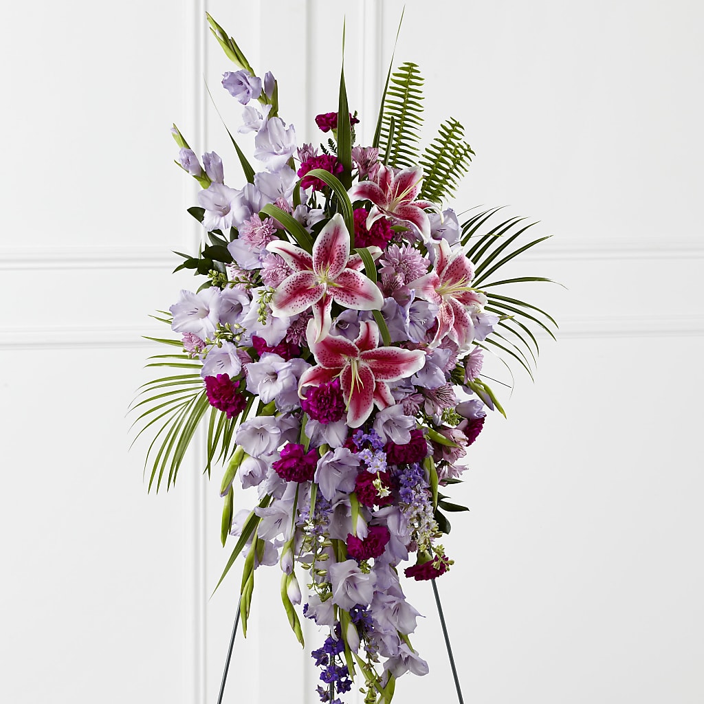 Tender Touch Standing Spray – Unique Flowers And Wedding, Miami FL