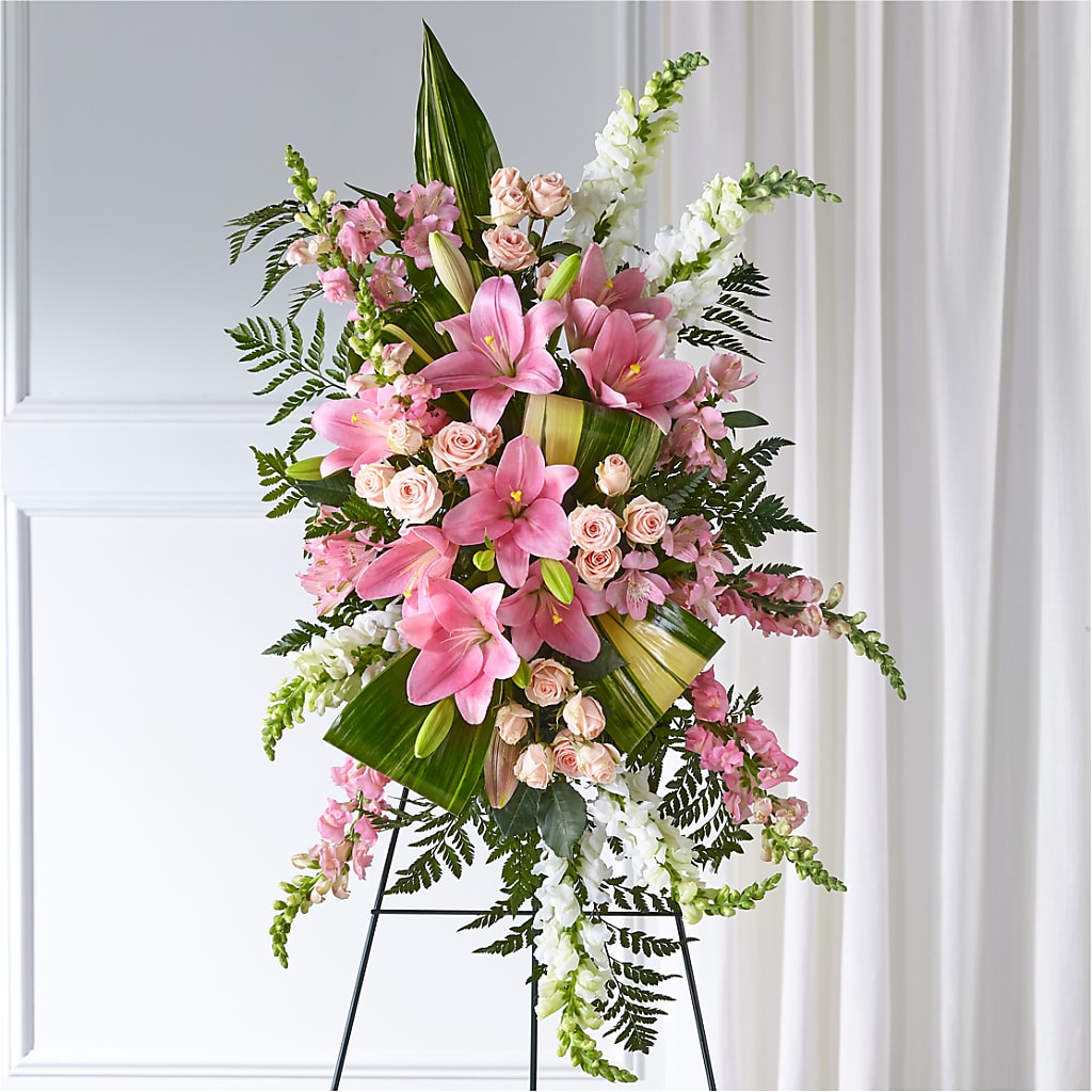 Elegant Embrace Standing Spray – Unique Flowers And Wedding, Miami FL