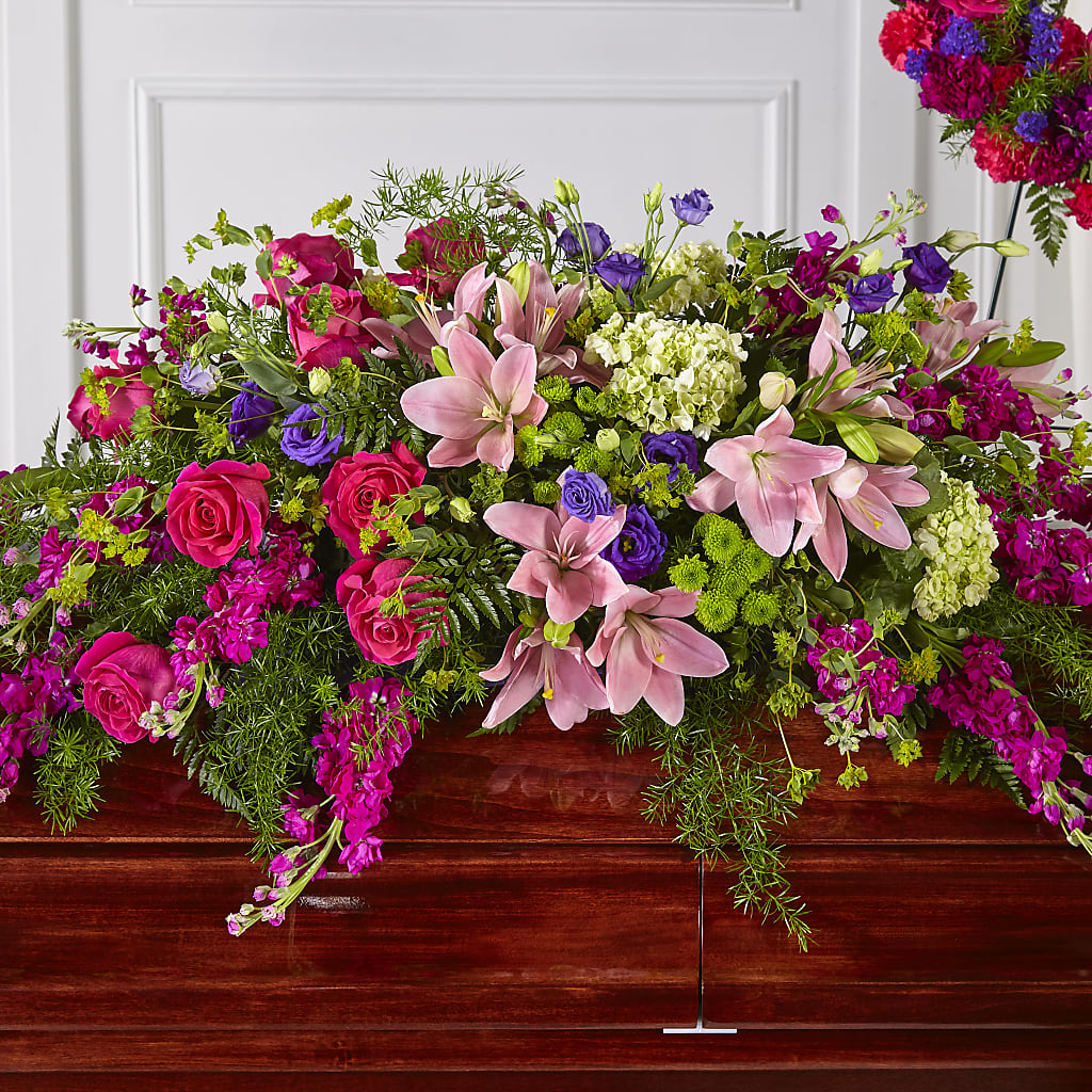 Radiant Tribute Casket Spray – Unique Flowers And Wedding, Miami FL
