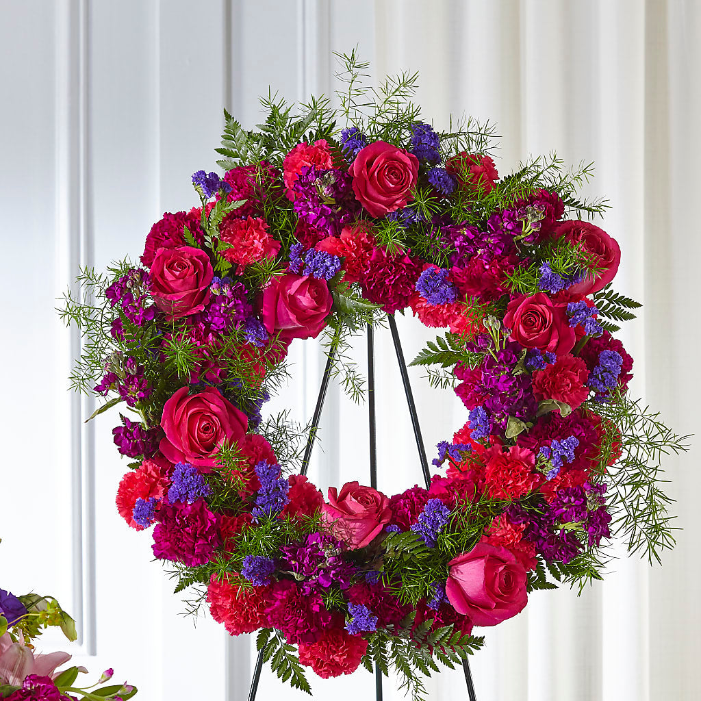 Calming Colors Wreath – Unique Flowers And Wedding, Miami FL