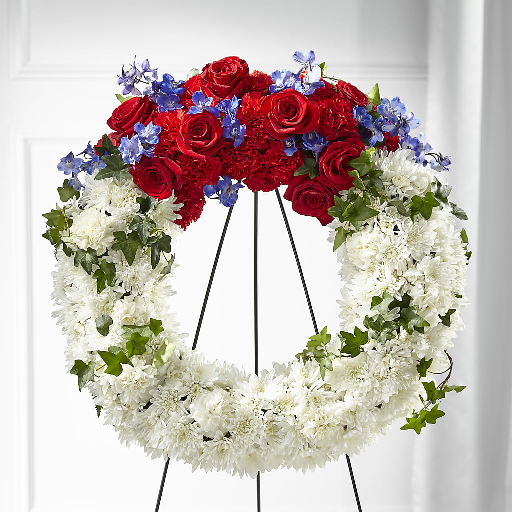 Patriotic Passion Wreath – Unique Flowers And Wedding, Miami FL