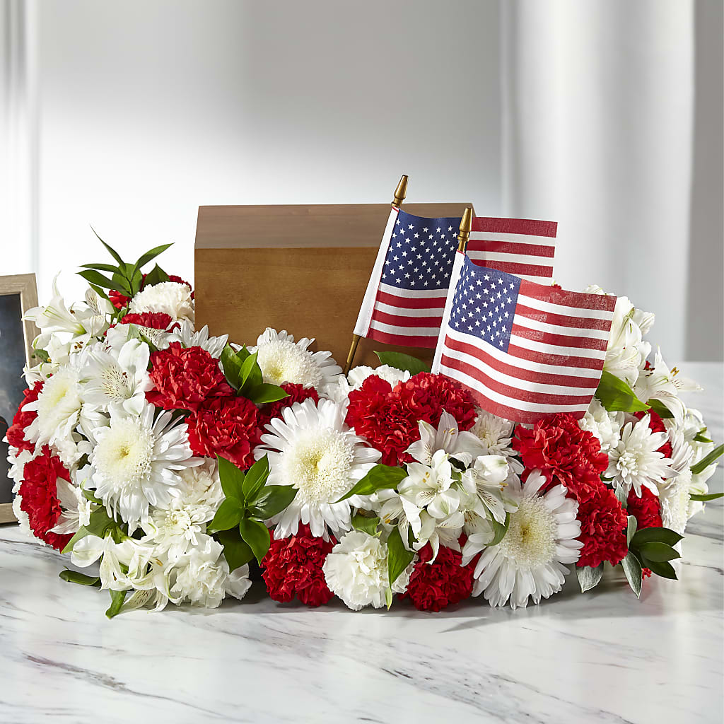 Spirit of Patriotism Cremation Adornment – Unique Flowers And Wedding, Miami FL