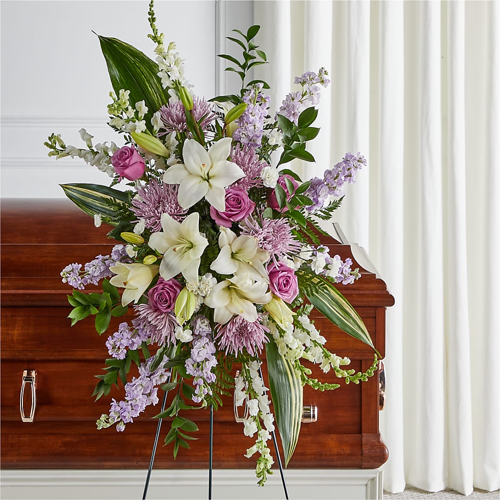 Grateful Hearts Standing Spray – Unique Flowers And Wedding, Miami FL