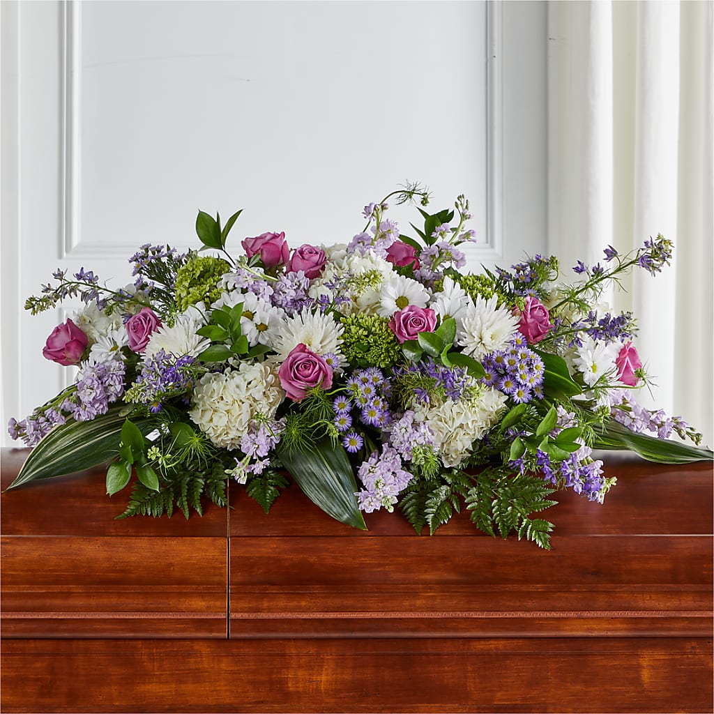 Meadows of Serenity Casket Spray – Unique Flowers And Wedding, Miami FL
