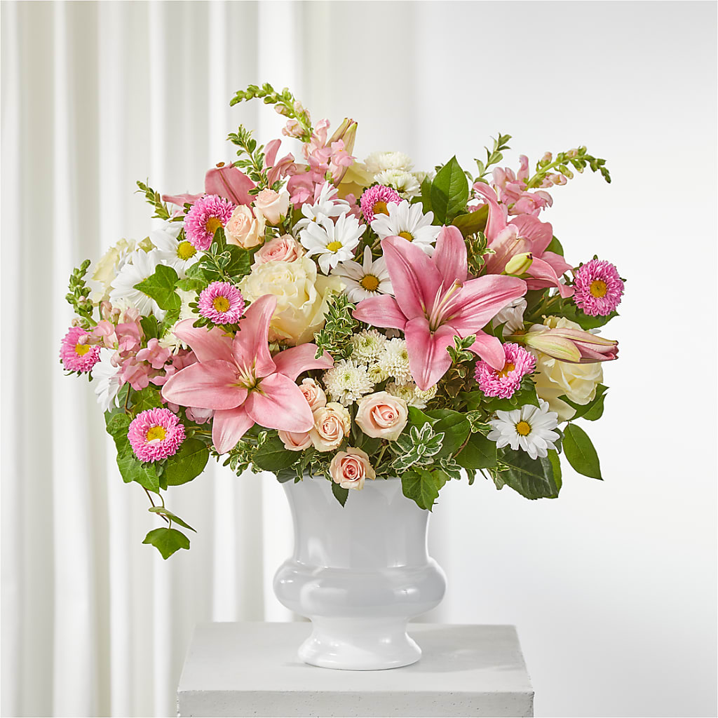 Empathetic Blooms Urn Arrangement – Unique Flowers And Wedding, Miami FL