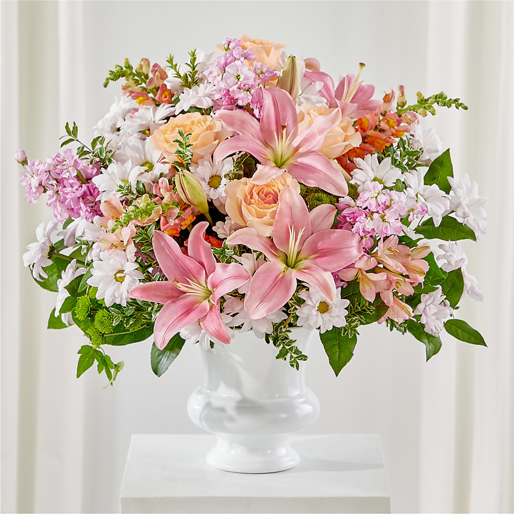 Heartfelt Gesture Urn Arrangement – Unique Flowers And Wedding, Miami FL