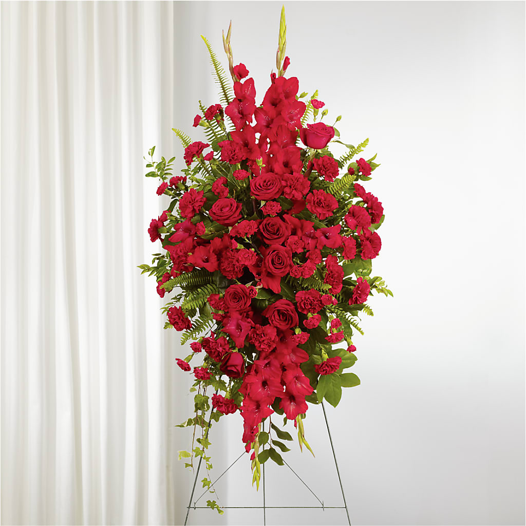 From the Heart Standing Spray – Unique Flowers And Wedding, Miami FL