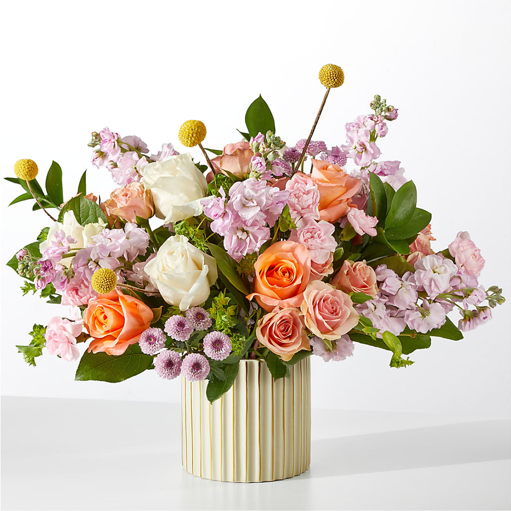 French Market Bouquet with Ivory Vase – Unique Flowers And Wedding, Miami FL