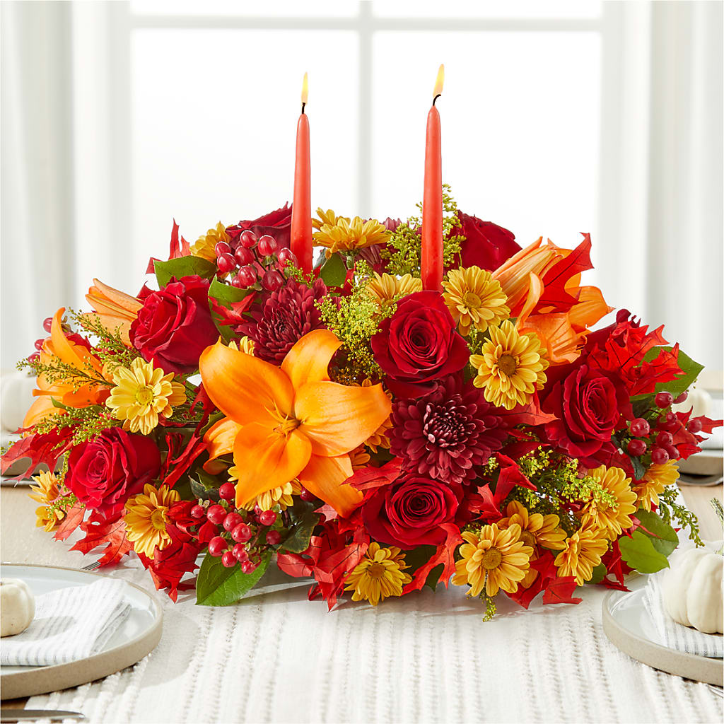 Autumn's Embrace Centerpiece – Unique Flowers And Wedding, Miami FL