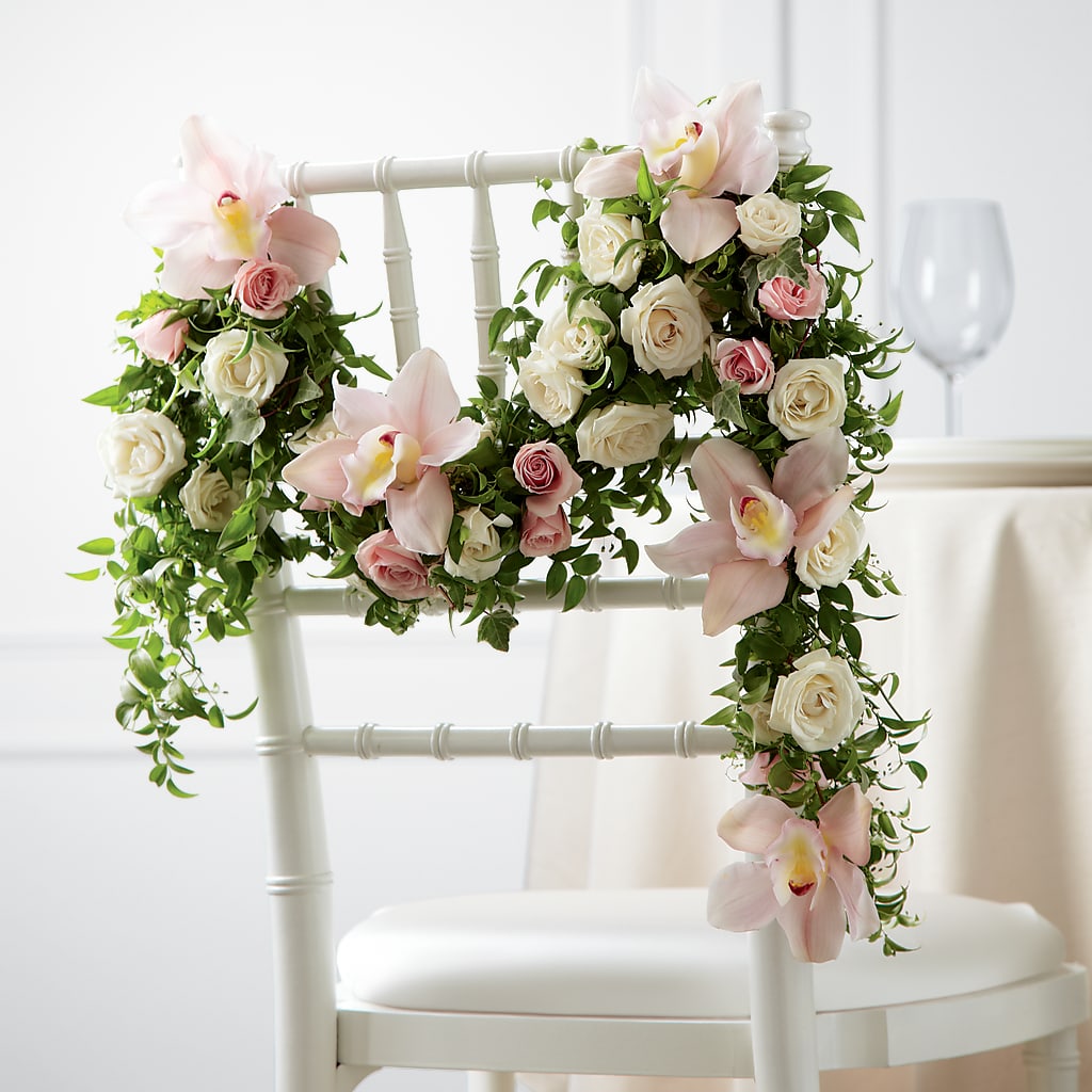 Orchid Rose Chair Décor – Unique Flowers And Wedding, Miami FL