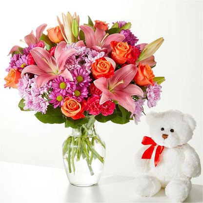 One and Only Bouquet and Bear Bundle –  Unique Flowers And Wedding, Miami FL