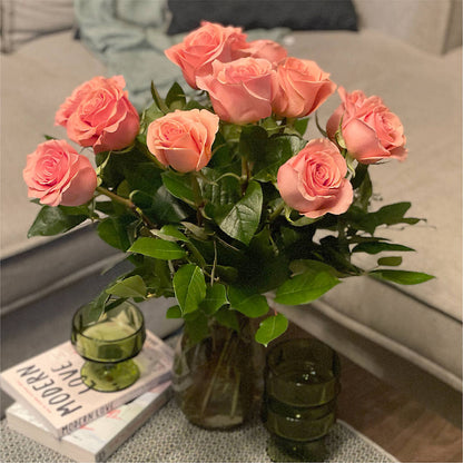 Long Stem Pink Rose Bouquet –  Unique Flowers And Wedding, Miami FL