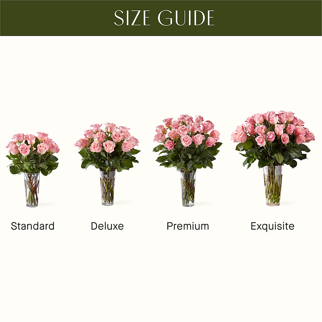 Long Stem Pink Rose Bouquet –  Unique Flowers And Wedding, Miami FL