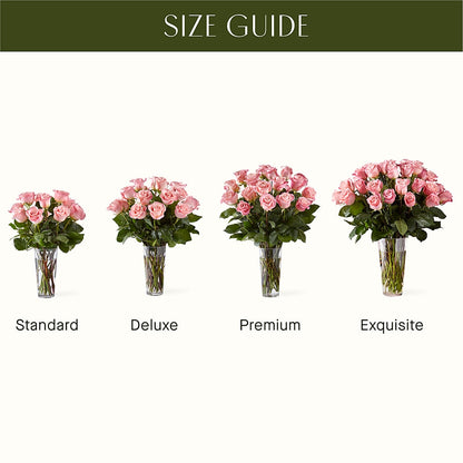 Long Stem Pink Rose Bouquet –  Unique Flowers And Wedding, Miami FL