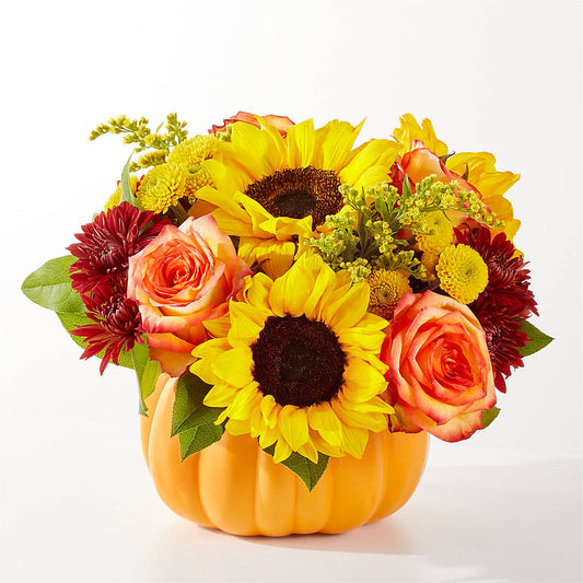 Golden Gourd Pumpkin Bouquet –  Unique Flowers And Wedding, Miami FL