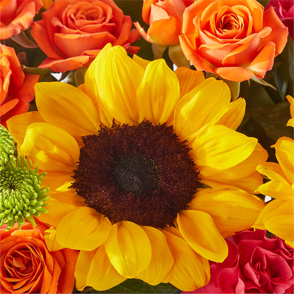 Sun-drenched Blooms Box Bouquet –  Unique Flowers And Wedding, Miami FL