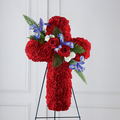 Faithful Hero Floral Cross –  Unique Flowers And Wedding, Miami FL