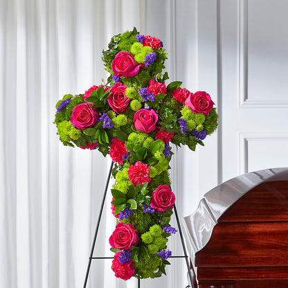 Tribute Rose Floral Cross –  Unique Flowers And Wedding, Miami FL