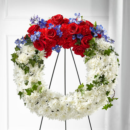 Patriotic Passion Wreath –  Unique Flowers And Wedding, Miami FL