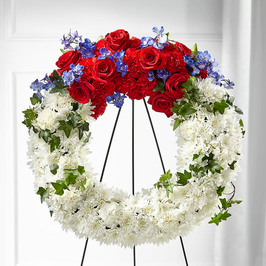 Patriotic Passion Wreath –  Unique Flowers And Wedding, Miami FL