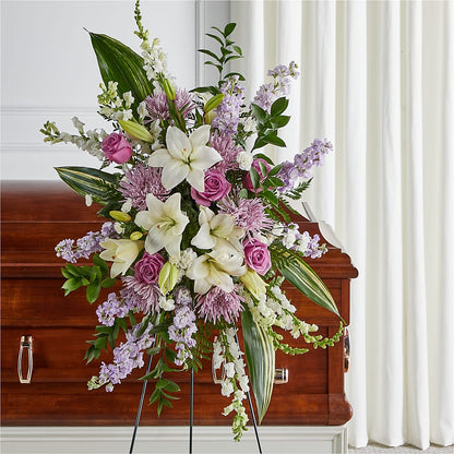 Grateful Hearts Standing Spray –  Unique Flowers And Wedding, Miami FL