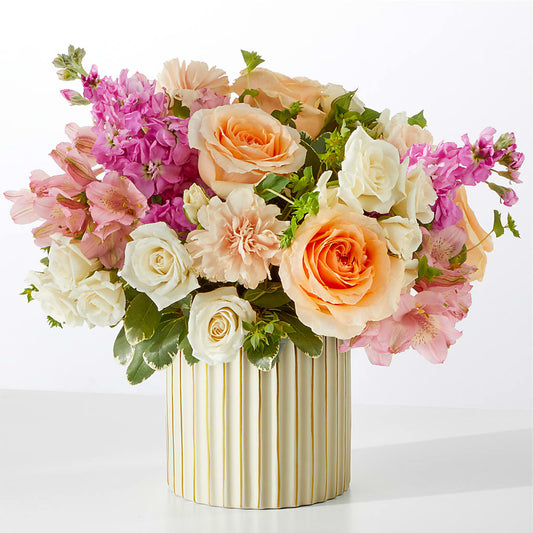 Paradise Bouquet with Ivory Vase –  Unique Flowers And Wedding, Miami FL
