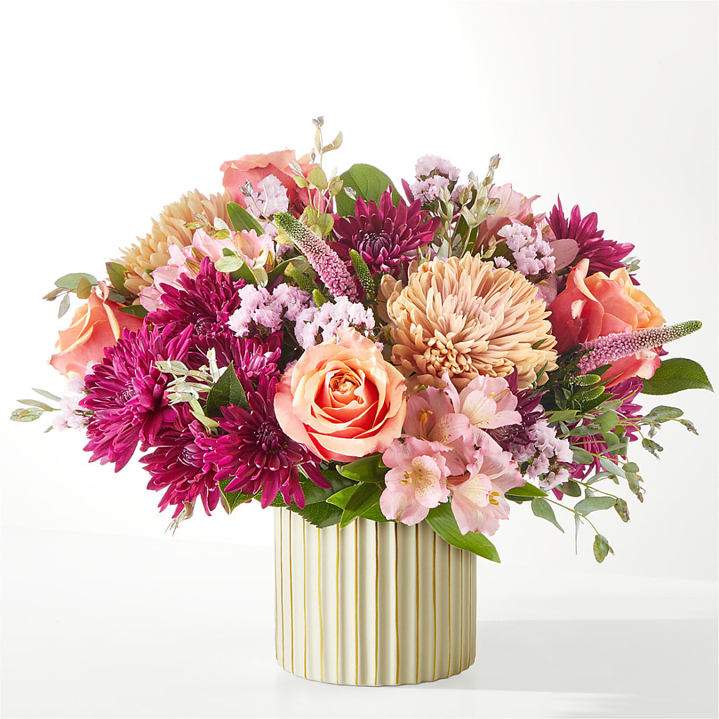 Berry Cobbler Bouquet with Ivory Vase –  Unique Flowers And Wedding, Miami FL