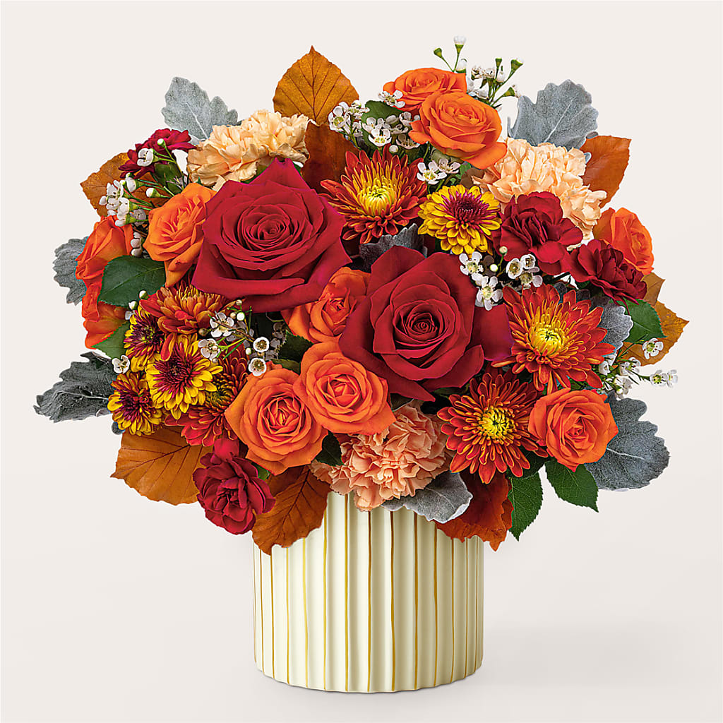 Merlot Bouquet with Ivory Vase –  Unique Flowers And Wedding, Miami FL
