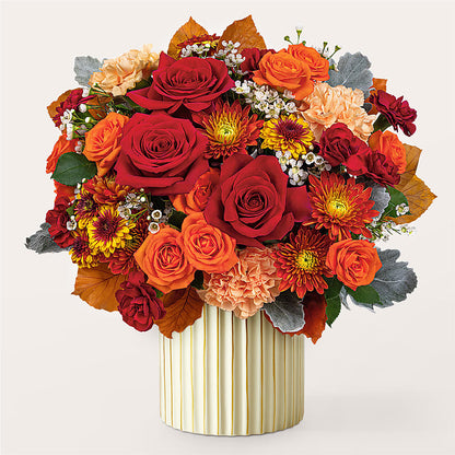 Merlot Bouquet with Ivory Vase –  Unique Flowers And Wedding, Miami FL