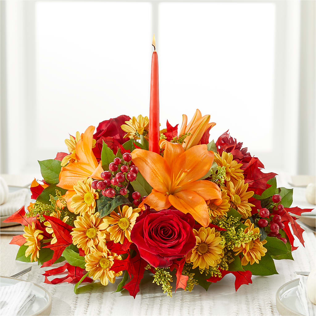 Autumn's Embrace Centerpiece –  Unique Flowers And Wedding, Miami FL