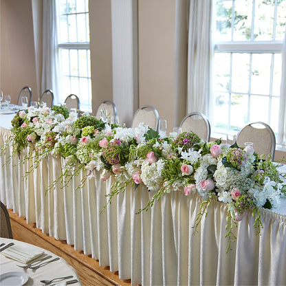 State of Joy Head Table Arrangement –  Unique Flowers And Wedding, Miami FL