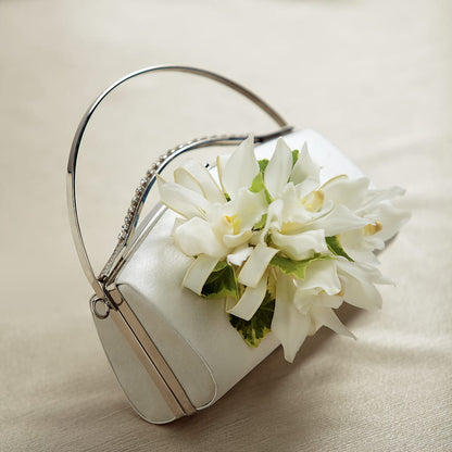 White Purse Decor –  Unique Flowers And Wedding, Miami FL